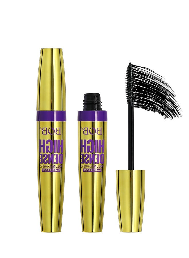 BOB High Dense Volum' Express Mascara - Gold Edition | Waterproof, Smudge-Proof for Hijab, 24H Long Lasting, Intense Black for Dense Curl & Dramatic Volume - Image 2